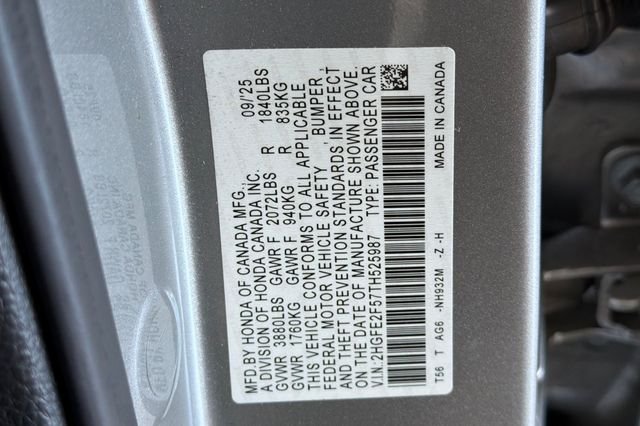 Certified Used 2026 Solar Silver Metallic Honda Sport image 36