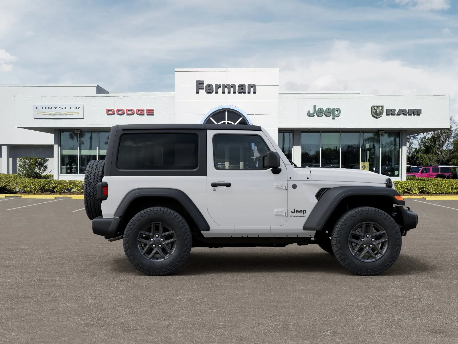 New 2026 Bright White Clear-Coat Exterior Paint Jeep Sport S image 53