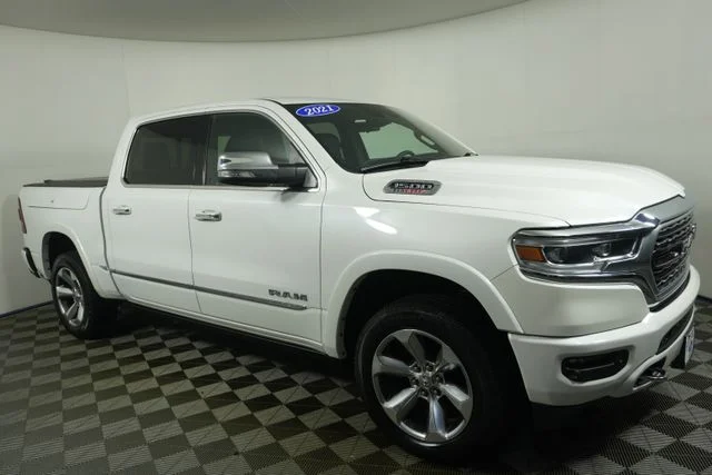 Used 2021 Ivory White Tri-Coat Pearlcoat Ram Limited image 2