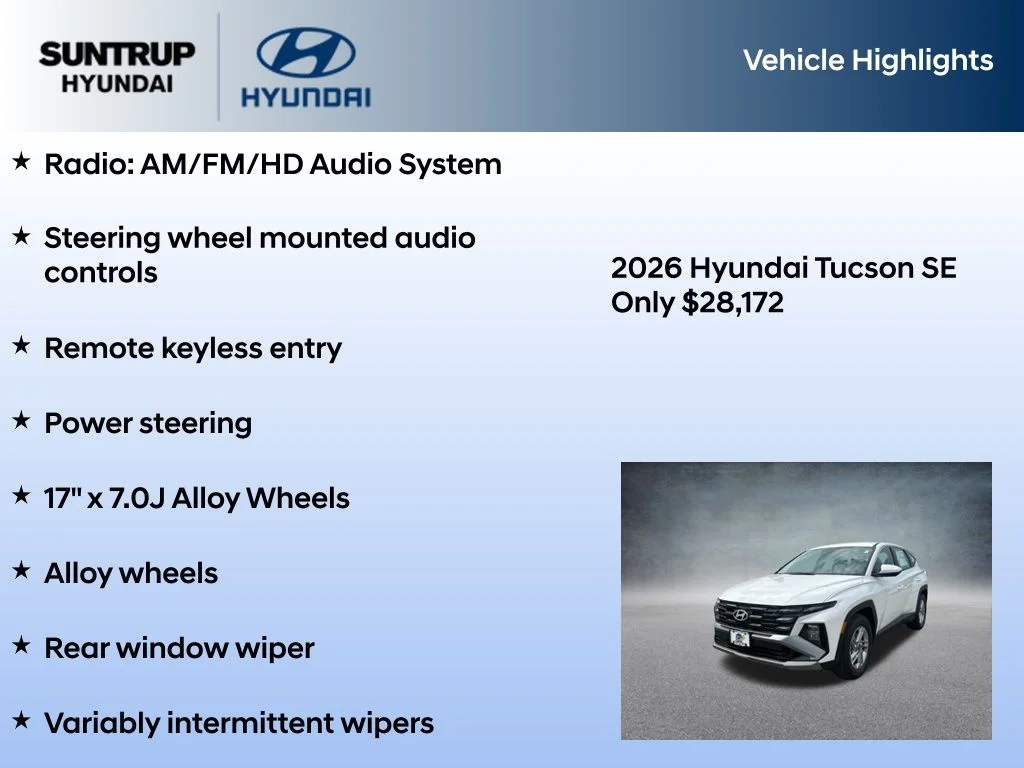New 2026 White Pearl Hyundai SE image 7
