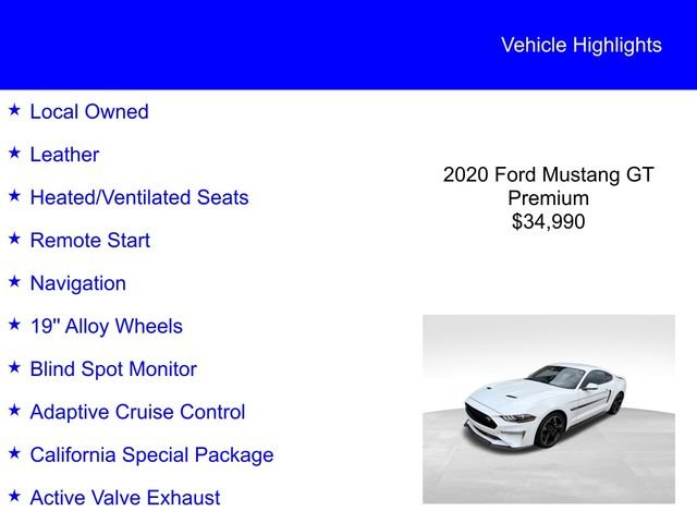 Used 2020 Oxford White Ford GT Premium image 2