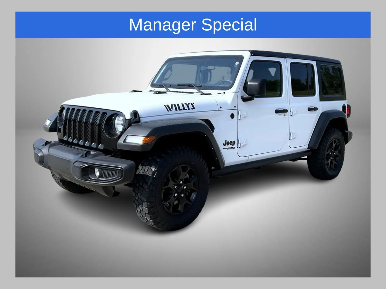 Used 2022 White Jeep Unlimited Willys image 1