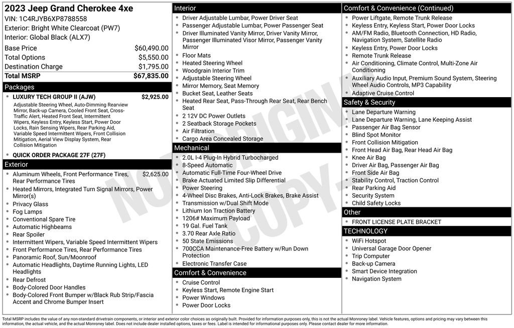 Used 2023 White Jeep 4xe image 44