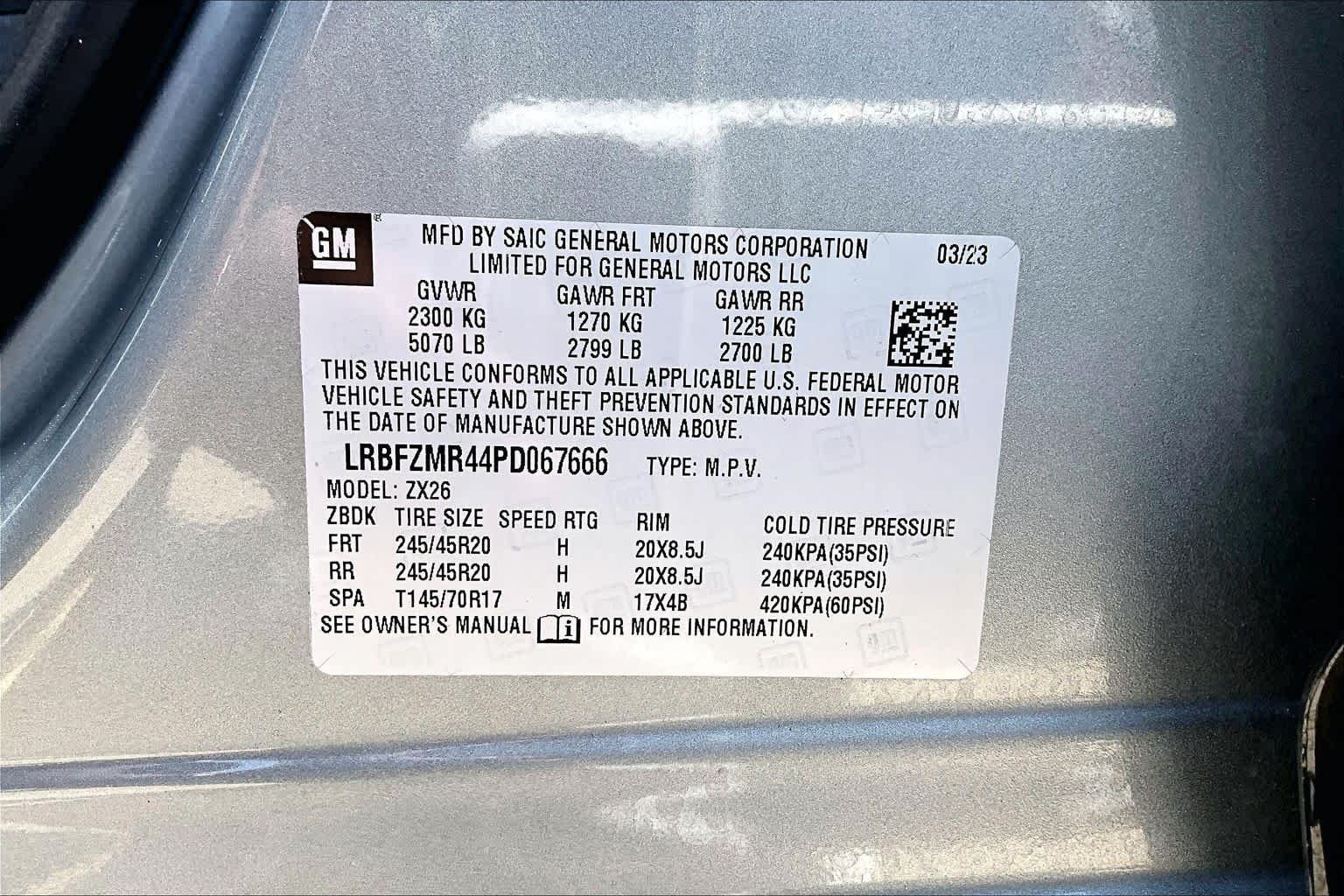 Used 2023 Moonstone Gray Metallic Buick Preferred image 68
