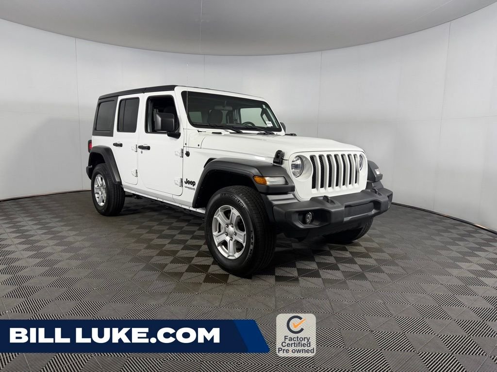 Used 2022 White Jeep Unlimited Sport S image 1