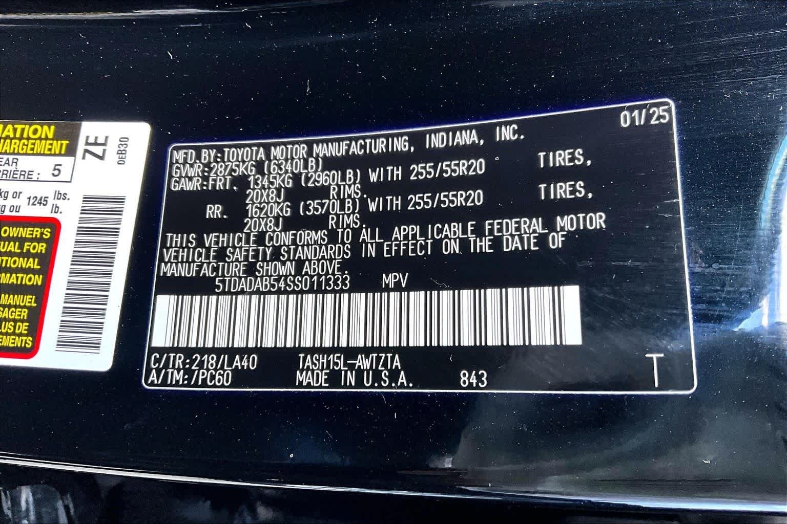 Used 2025 Midnight Black Metallic Toyota Hybrid MAX Platinum image 33