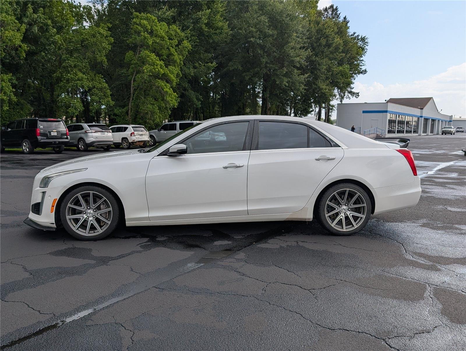 Used 2016 CRYSTAL WHITE TRICOAT Cadillac V-Sport Premium RWD image 2