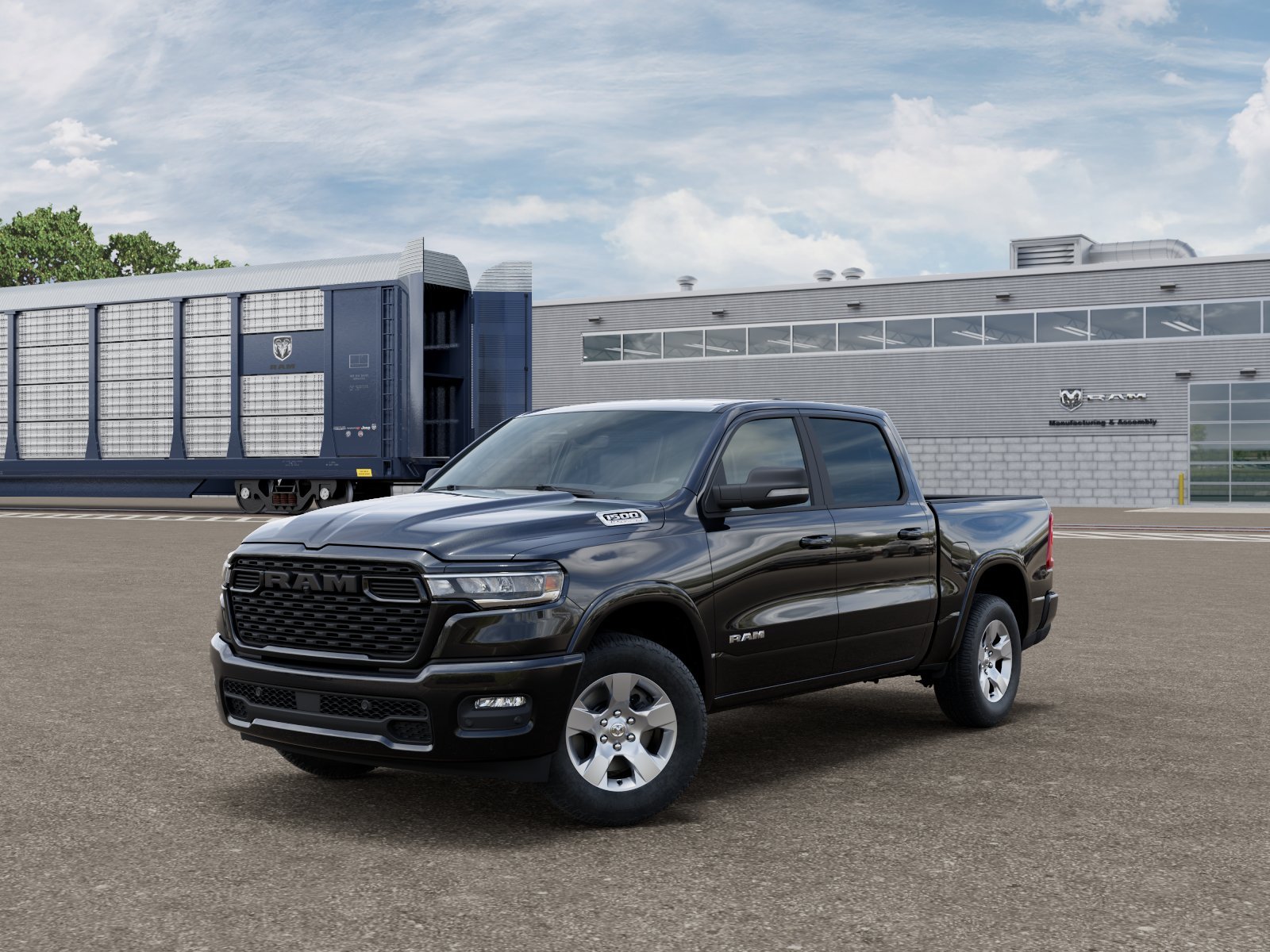 New 2026 Diamond Black Crystal Pearl-Coat Exterior Paint RAM Big Horn/Lone Star image 1