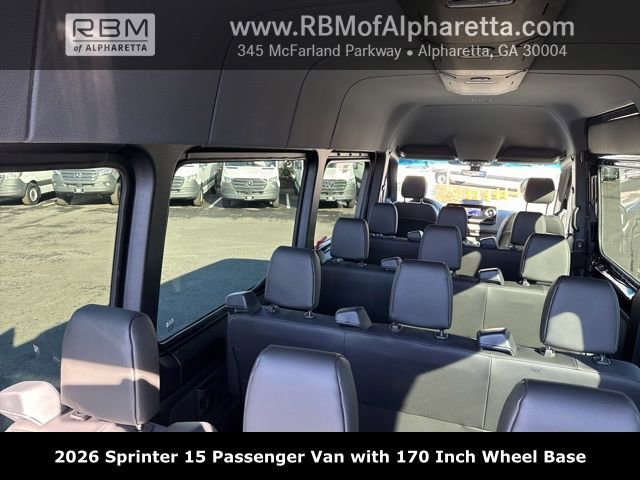 New 2026 Obsidian Black Metallic Mercedes-Benz 170 Wheel Base 15 Passenger image 42