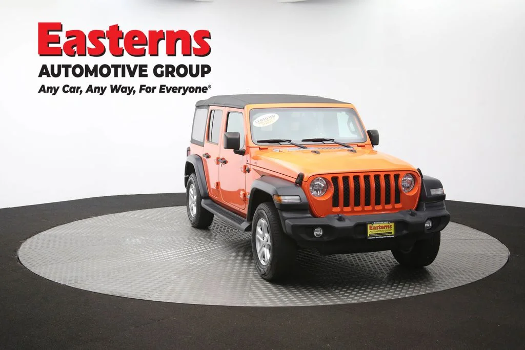 Used 2018 Orange Jeep Unlimited Sport S image 49