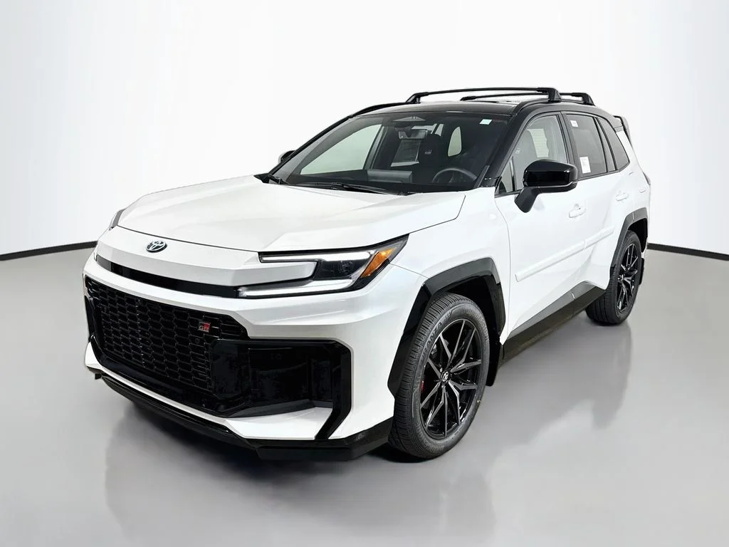 New 2026 Wind Chill Pearl with Midnight Black Metallic roof Toyota GR SPORT image 3