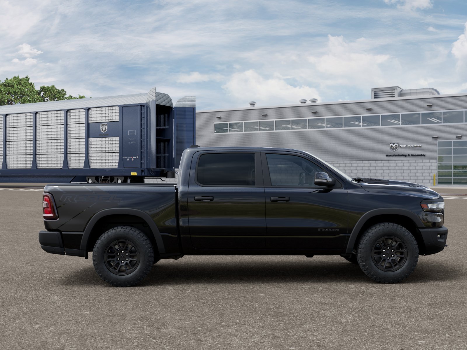 New 2027 Diamond Black Crystal Pearl-Coat Exterior Paint RAM REBEL image 12