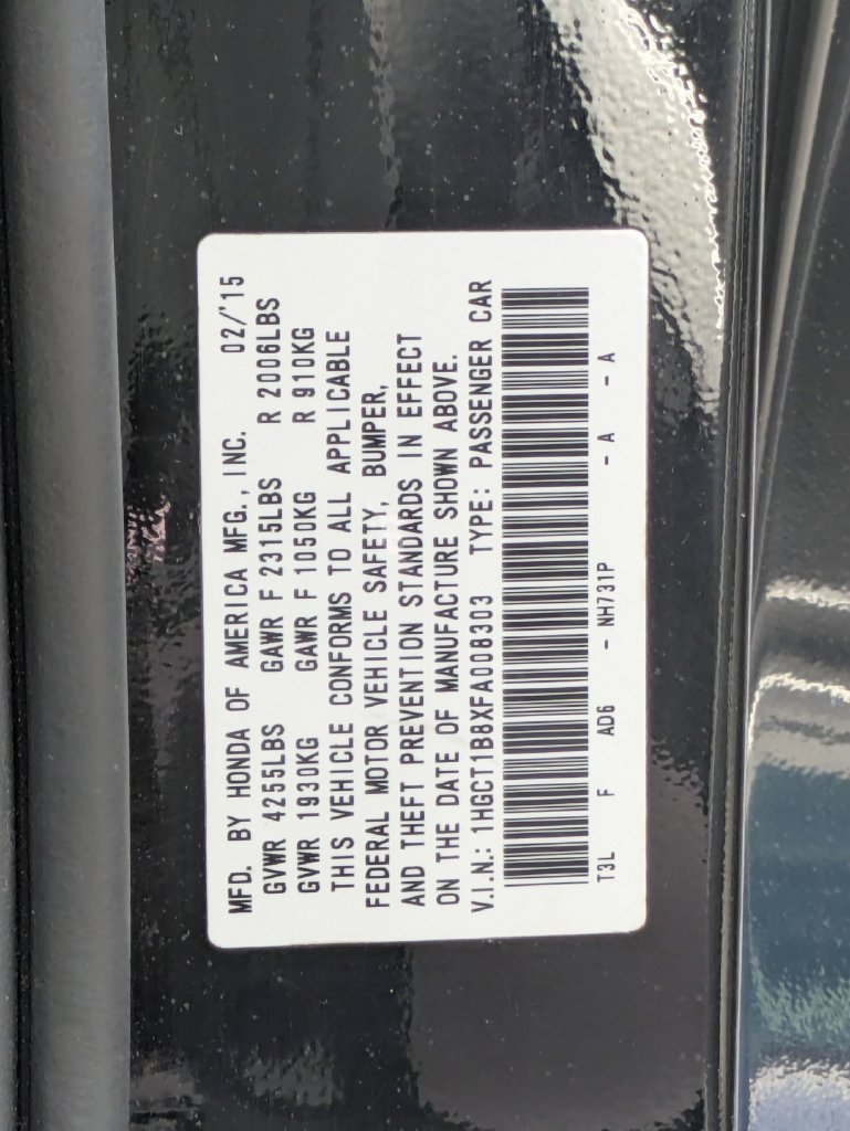 Used 2015 Black Honda EX-L image 26