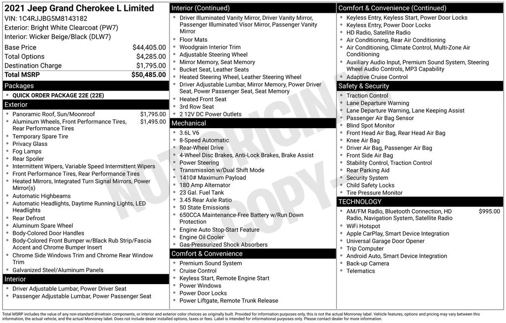 Used 2021 White Jeep Limited image 4