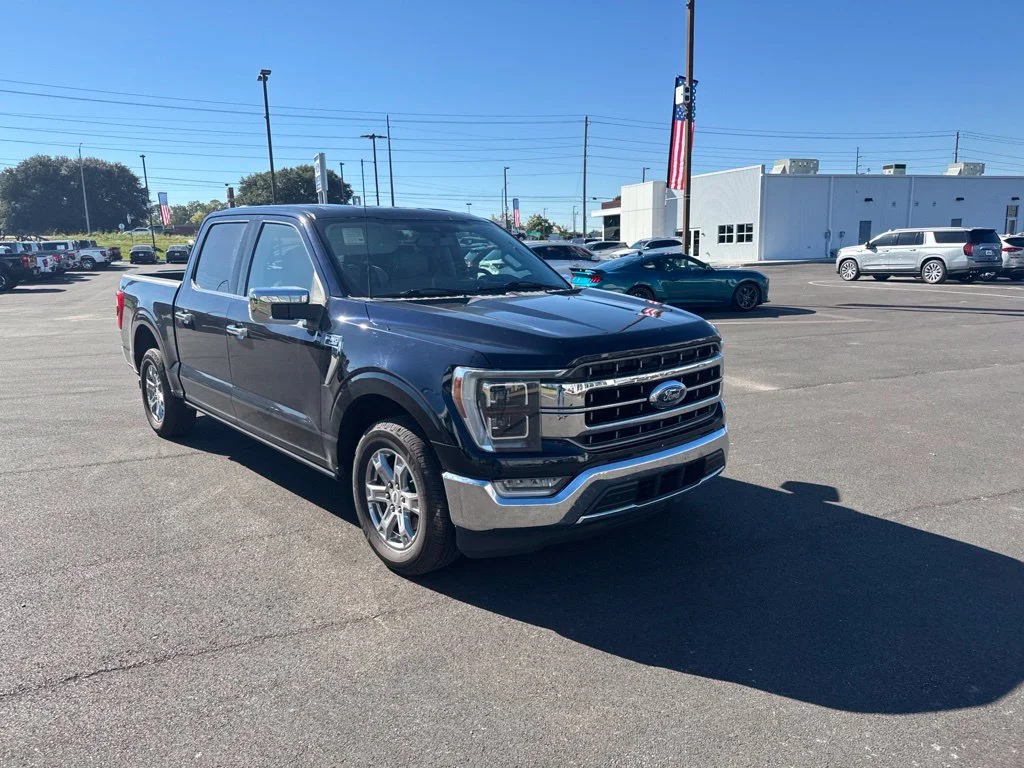 Certified Used 2021 Blue Ford Lariat image 1