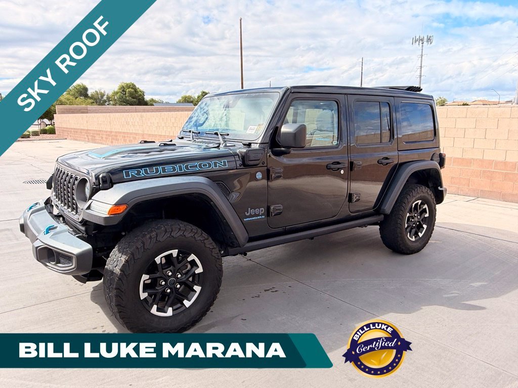 Certified Used 2024 Black Jeep Rubicon 4xe image 1