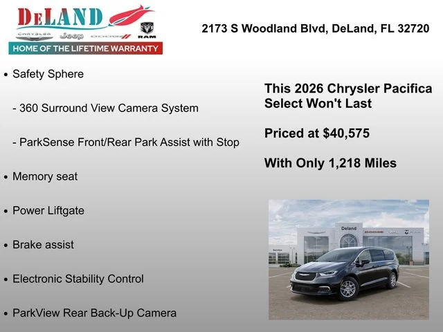 New 2026 Diamond Black Crystal Pearl-Coat Exterior Paint Chrysler Select image 6
