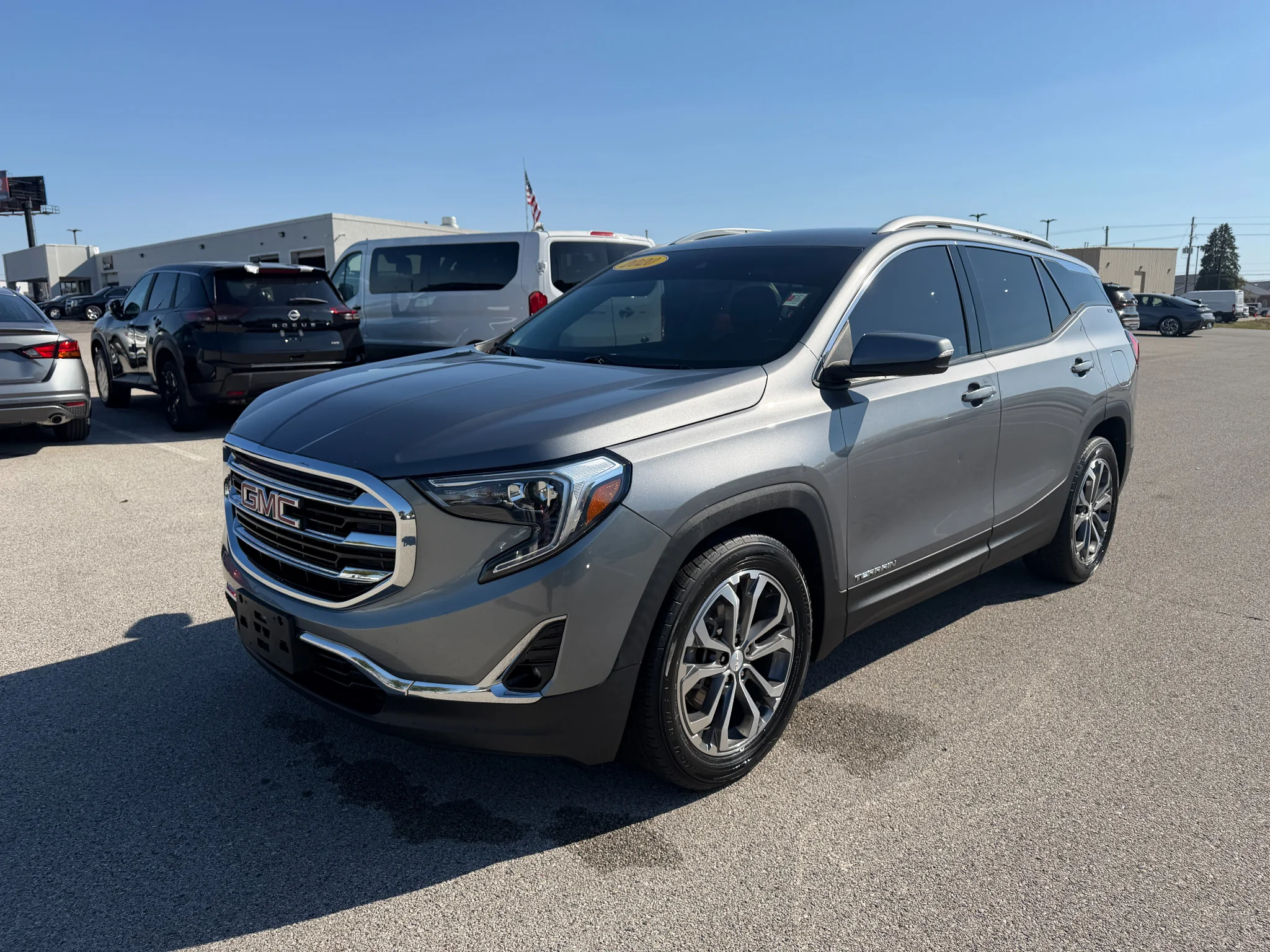 Used 2020 Satin Steel Metallic GMC SLT image 1