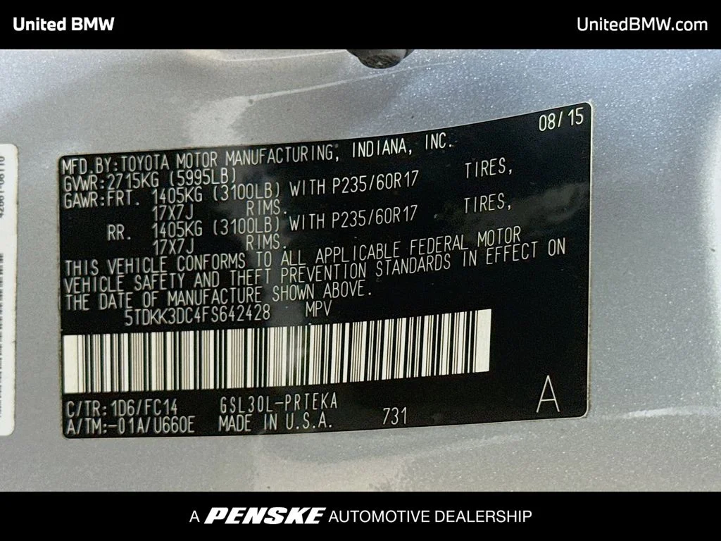 Used 2015 Silver Sky Metallic Toyota LE image 14