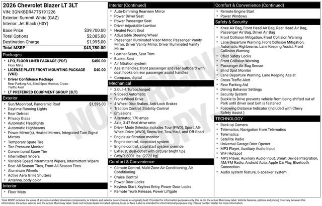 2026 Chevrolet Blazer 3LT - Photo 37