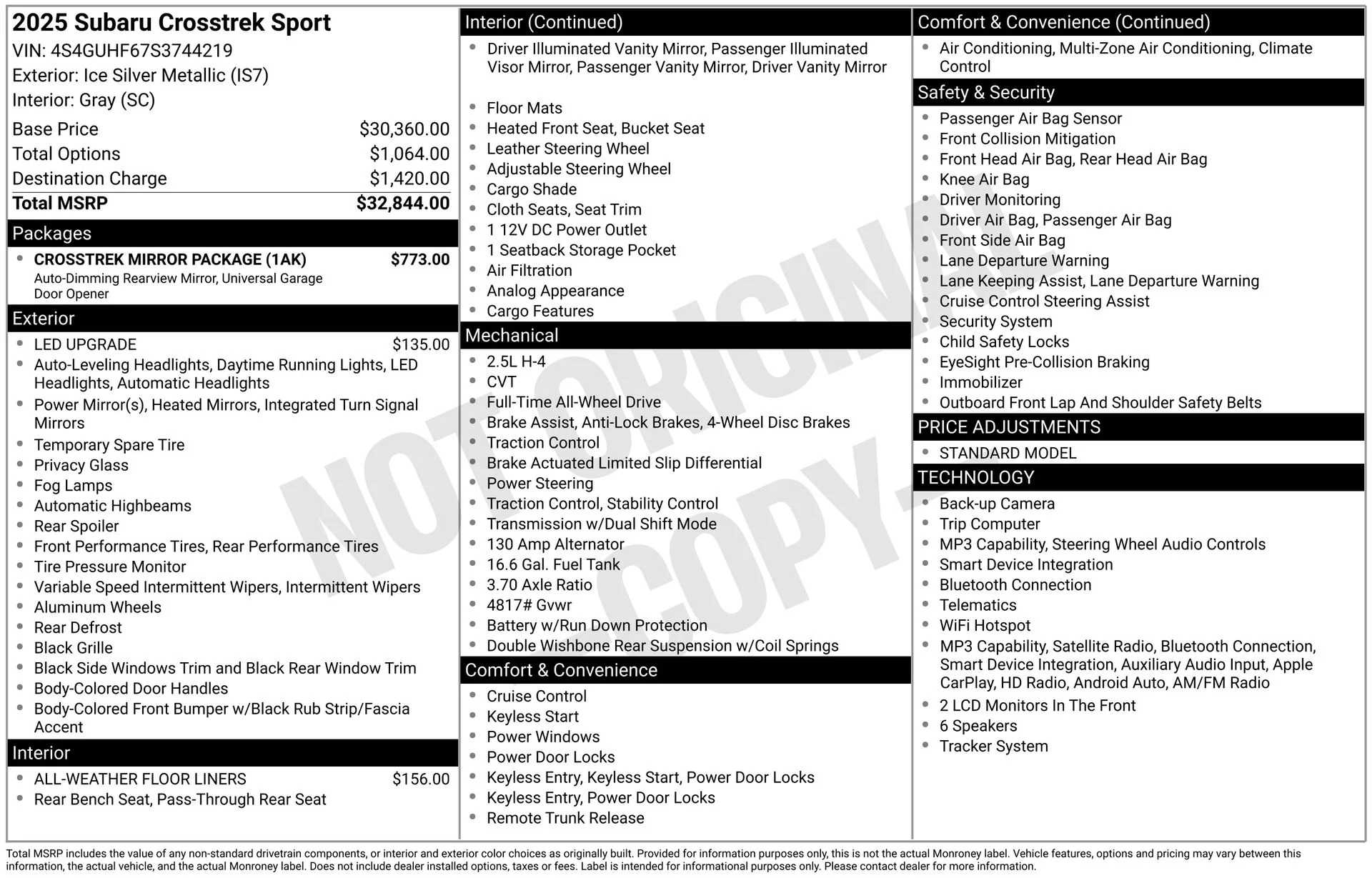 Used 2025 Silver Subaru Sport image 3