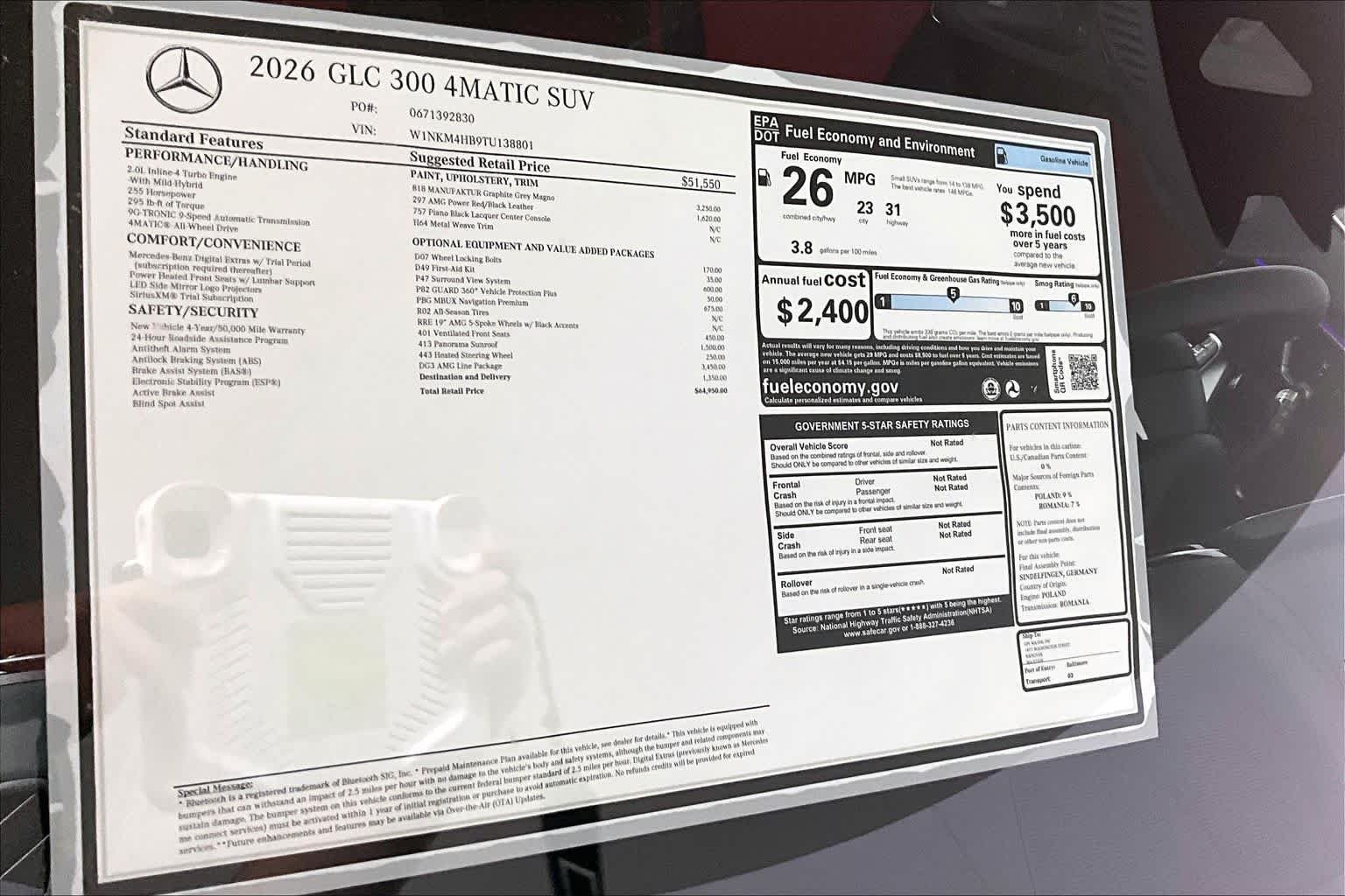 New 2026 MANUFAKTUR Graphite Grey Magno Mercedes-Benz GLC 300 image 19