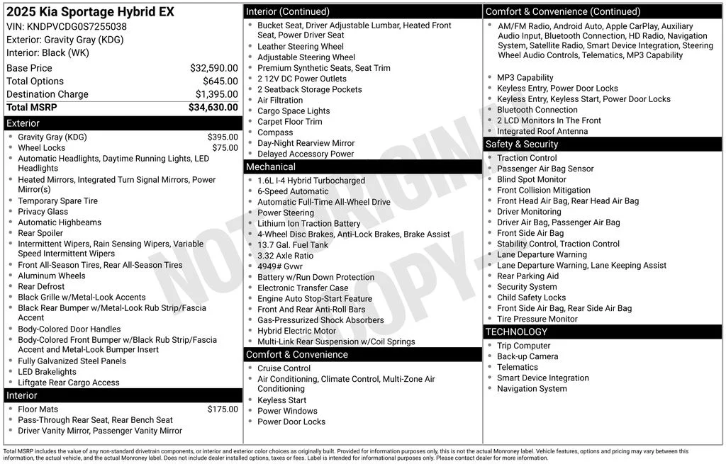 New 2025 Gravity Gray Kia EX image 29