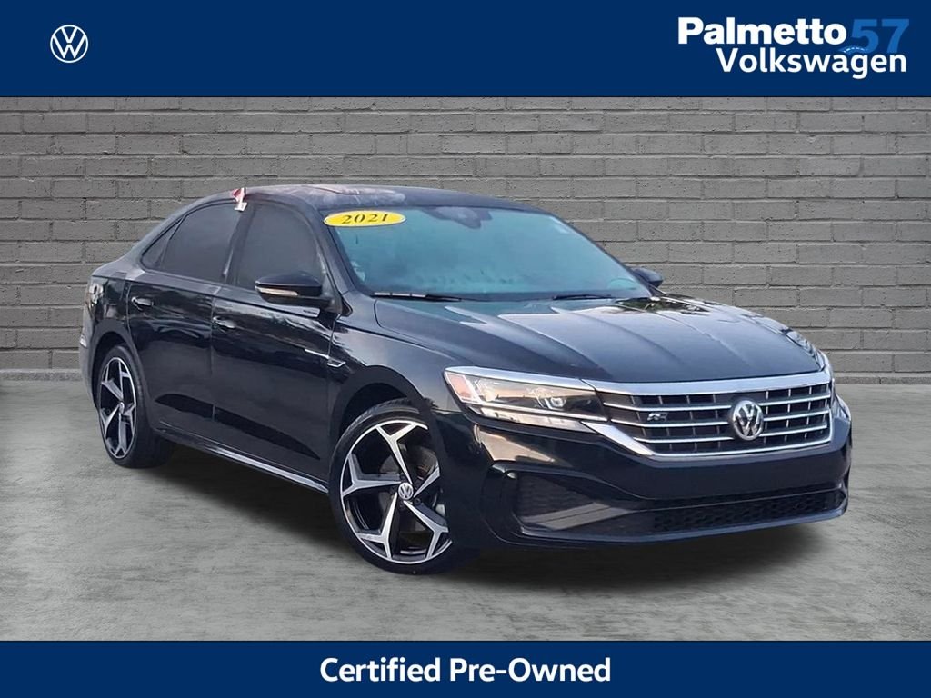 Certified Used 2021 Black Volkswagen 2.0T R-Line image 1