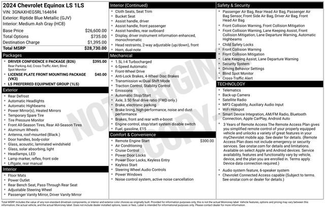 Certified Used 2024 Riptide Blue Metallic Chevrolet LS image 34