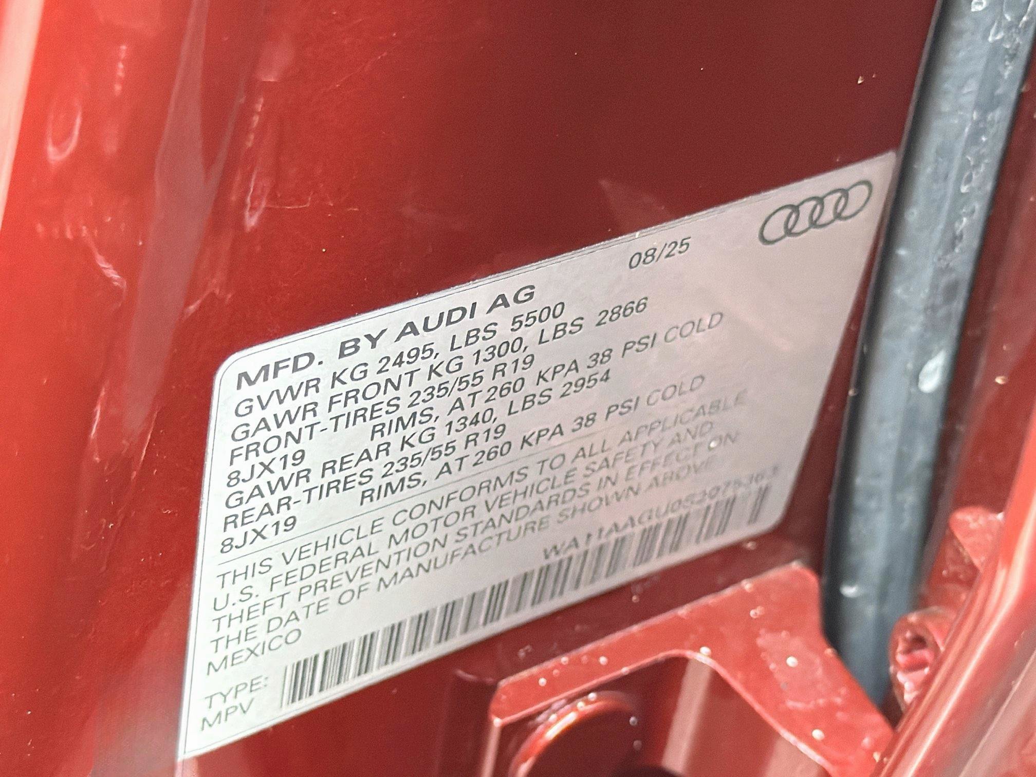 Used 2025 Grenadine Red Metallic Audi Premium image 42