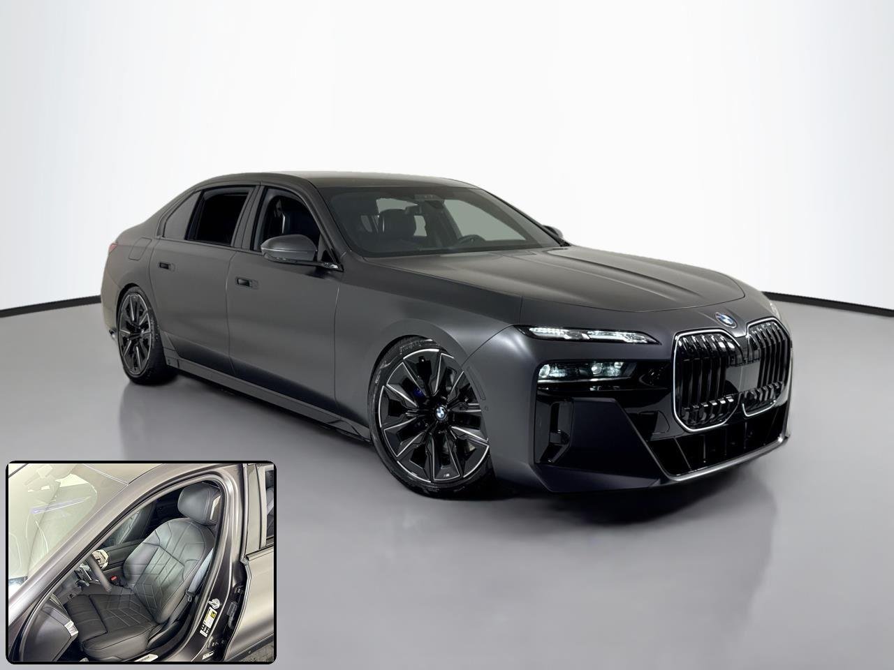 Used 2025 Frozen Deep Grey BMW 760i xDrive | Rear TV | Frozen Paint | B&W Sound System image 2
