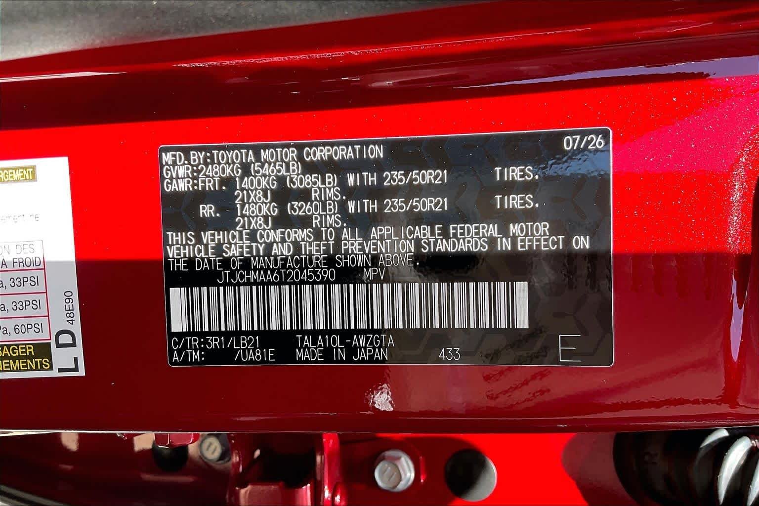 New 2026 Matador Red Mica Lexus PREMIUM PLUS image 21
