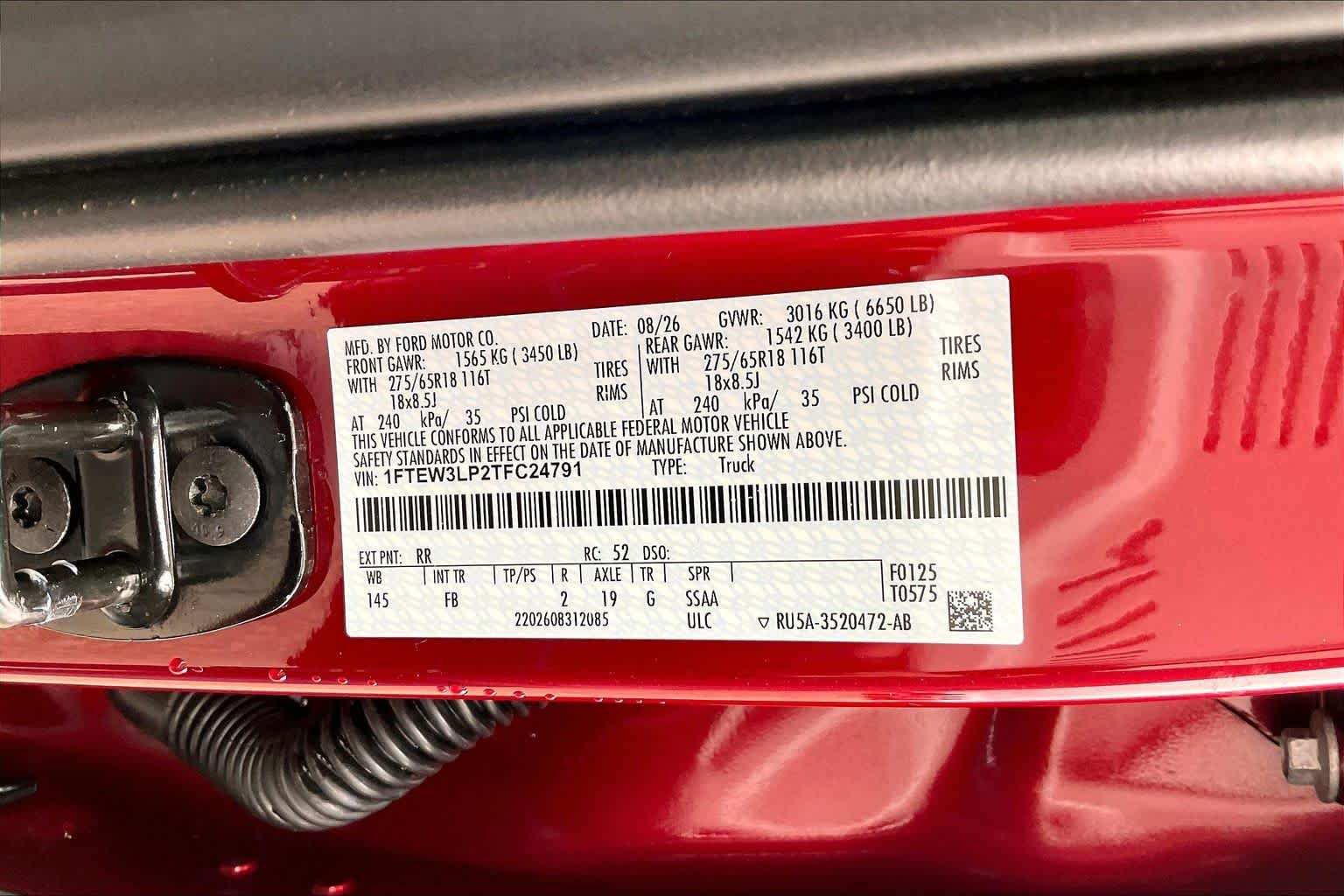 New 2026 Ruby Red Metallic Tinted Clearcoat Ford XLT image 20