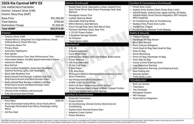 New 2026 White Kia EX image 21