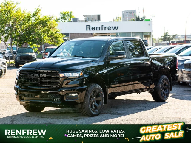 2026 RAM 1500 Sport* Crew Cab 4x4, HEMI V8, Heated Seats/Wheel, 3.92 Rear Axle
