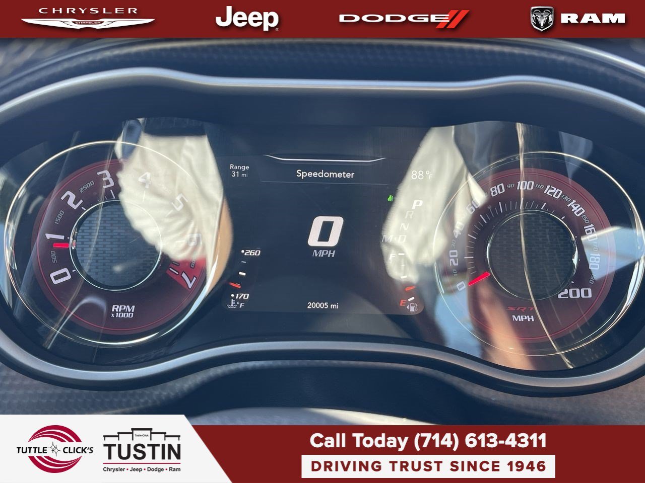 Used 2016 Redline Red Tricoat Pearl Dodge SRT Hellcat image 31