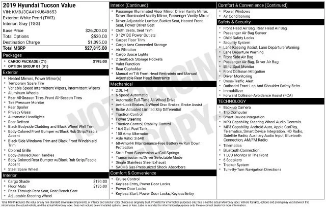 Used 2019 White Pearl Hyundai Value image 19