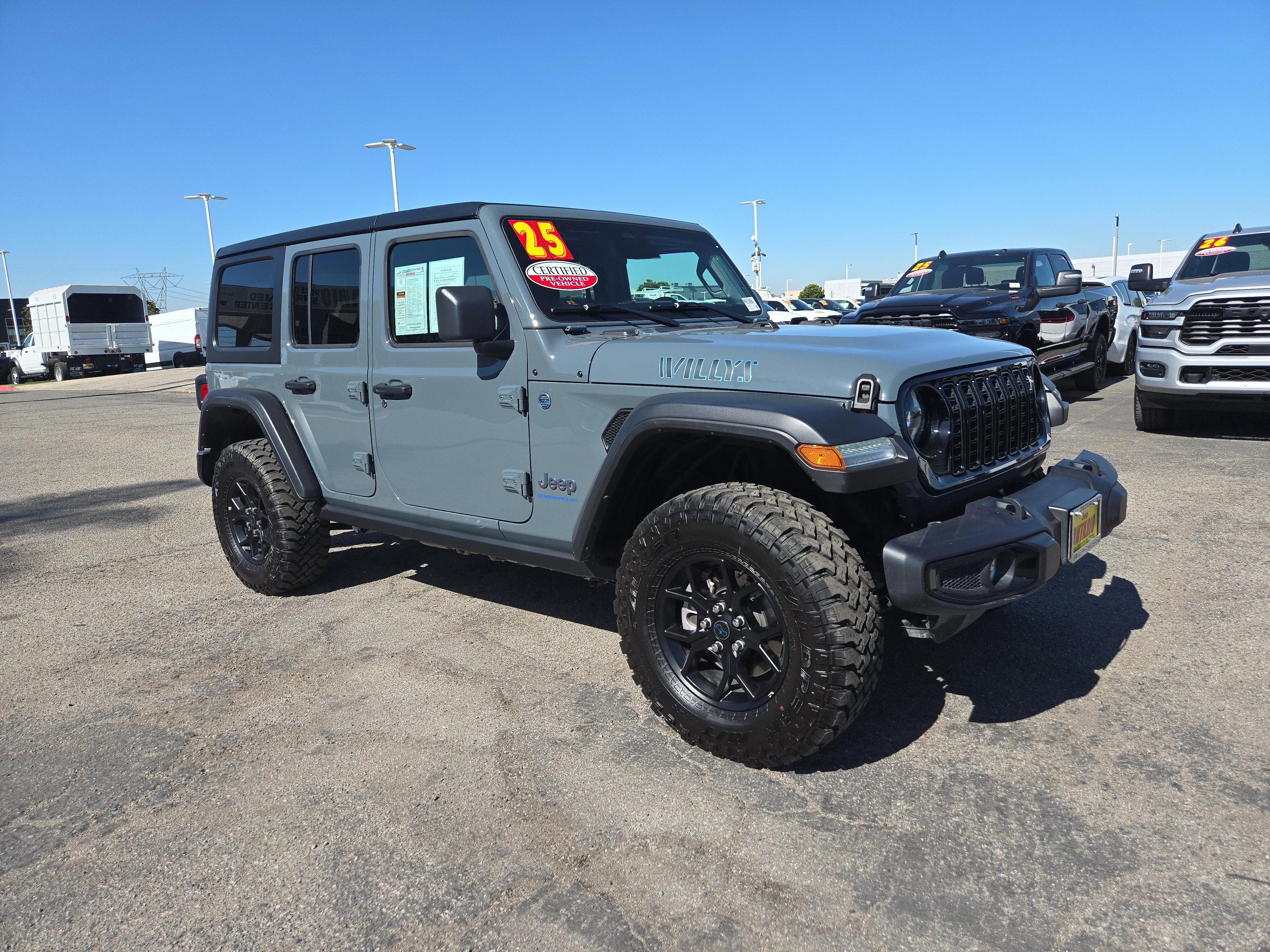 Certified Used 2025 Gray Jeep Willys 4xe image 28