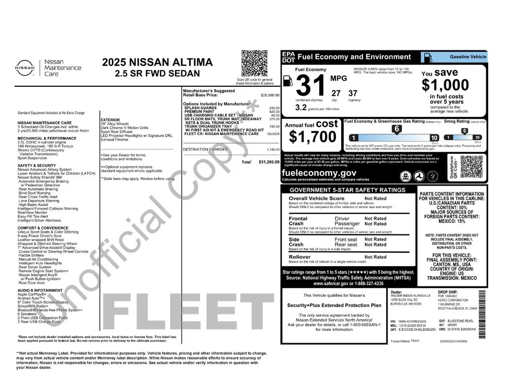 Used 2025 Blue Nissan 2.5 SR image 2