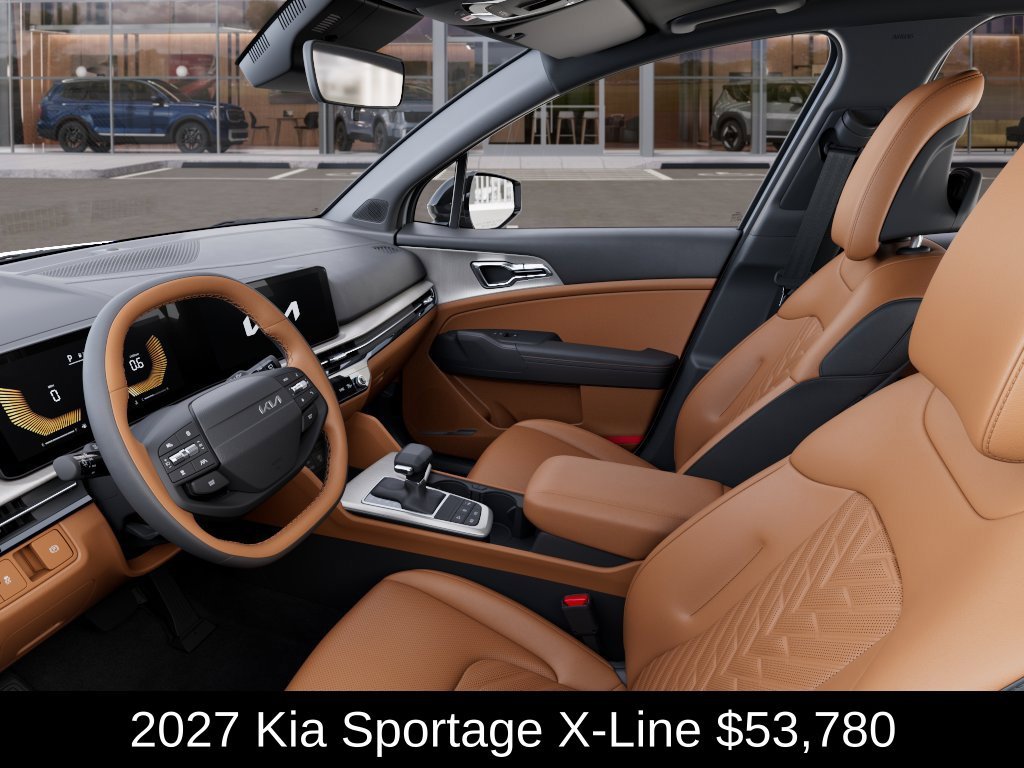 New 2027 Glacial White Pearl/Ebony Black Roof Kia X-Line image 17