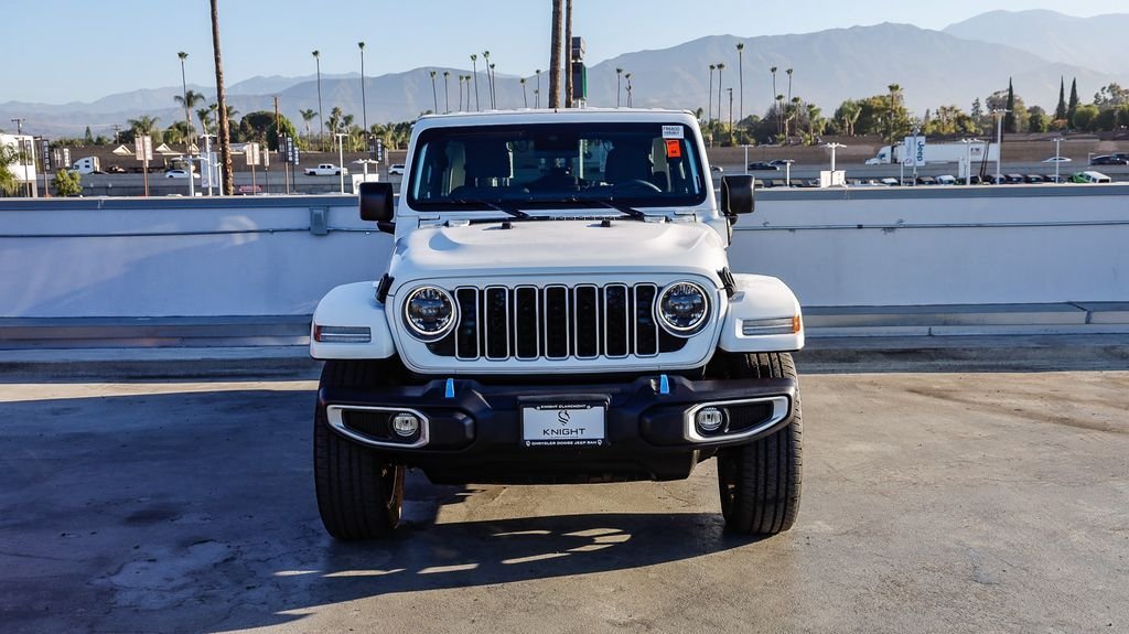 Used 2024 Bright White Clearcoat Jeep Sahara 4xe image 3
