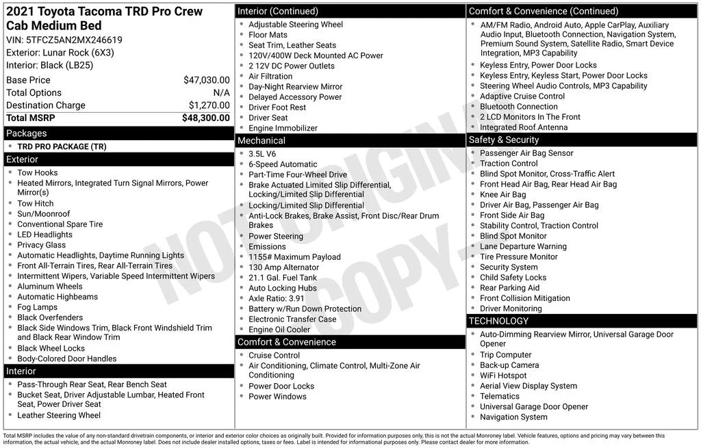 Certified Used 2021 Lunar Rock Toyota TRD Pro image 28