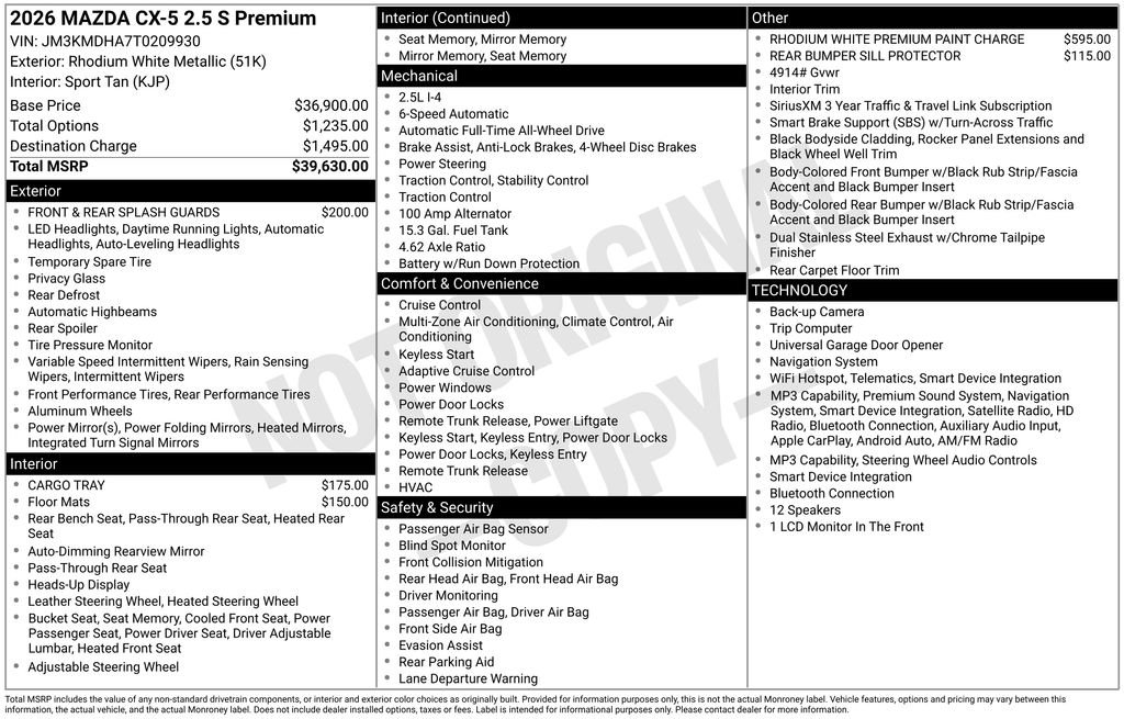 New 2026 Rhodium White Metallic Mazda 2.5 S Premium AWD image 4