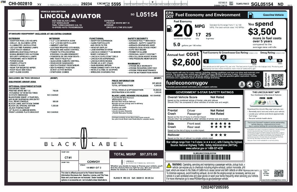 Used 2025 White Lincoln Black Label image 24
