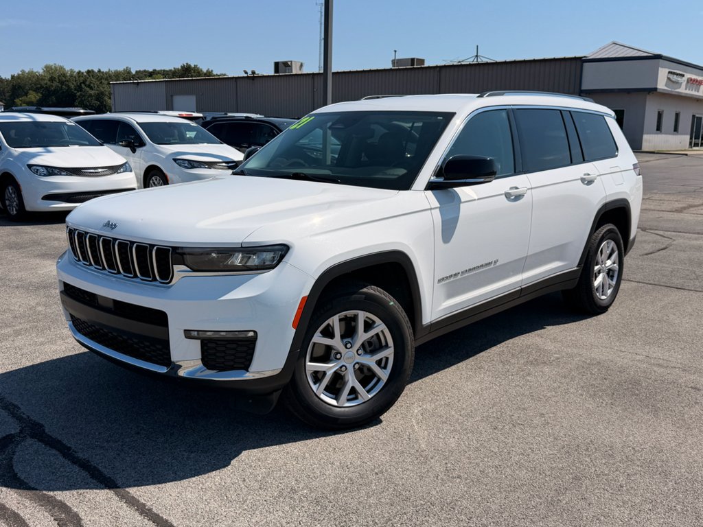 Used 2021 Bright White Clearcoat Jeep Limited image 1
