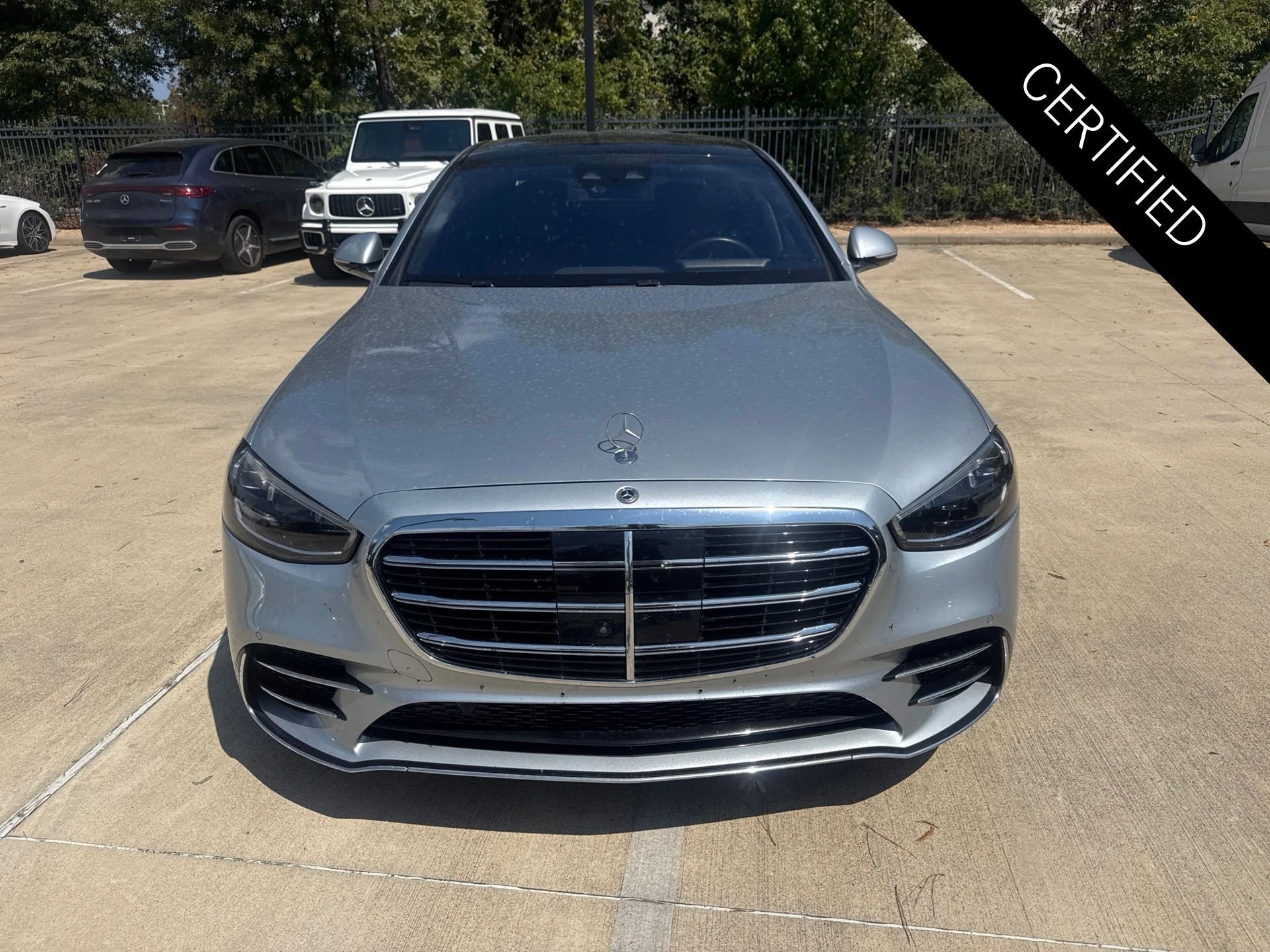Certified Used 2021 Cirrus Silver Metallic Mercedes-Benz S 580 image 2