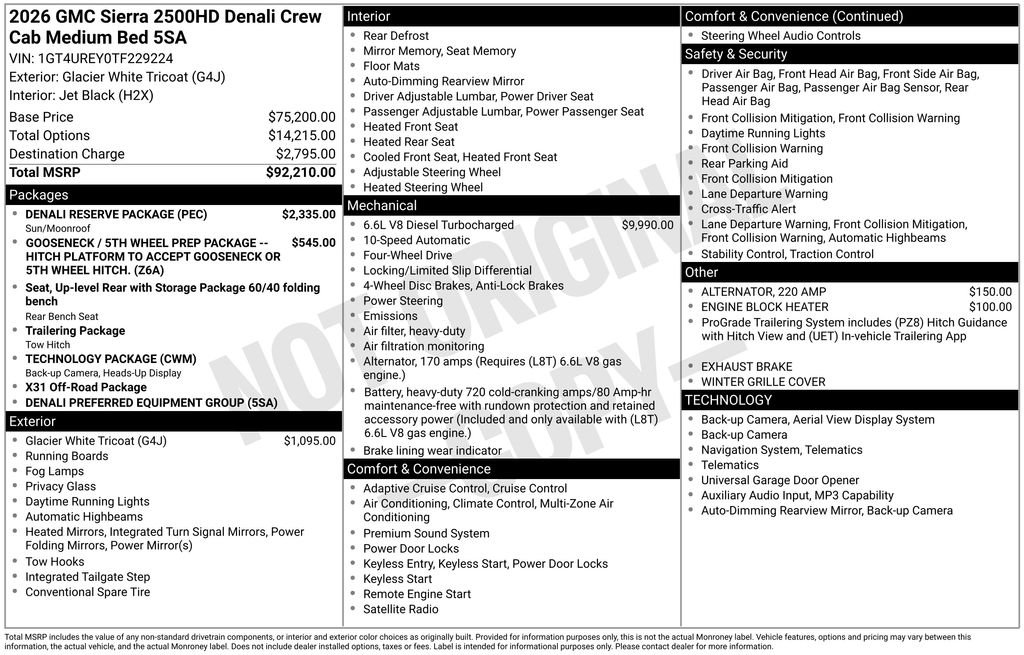 New 2026 Glacier White Tricoat GMC Denali image 48