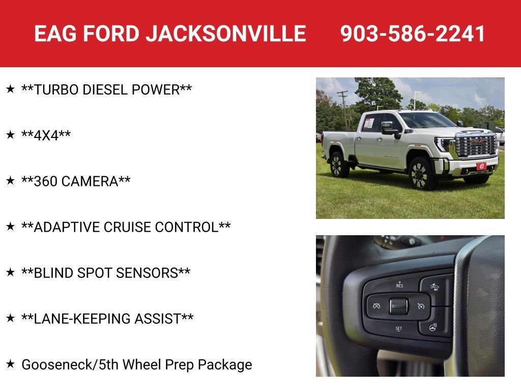 Used 2024 White Frost Tri-Coat GMC Denali image 8