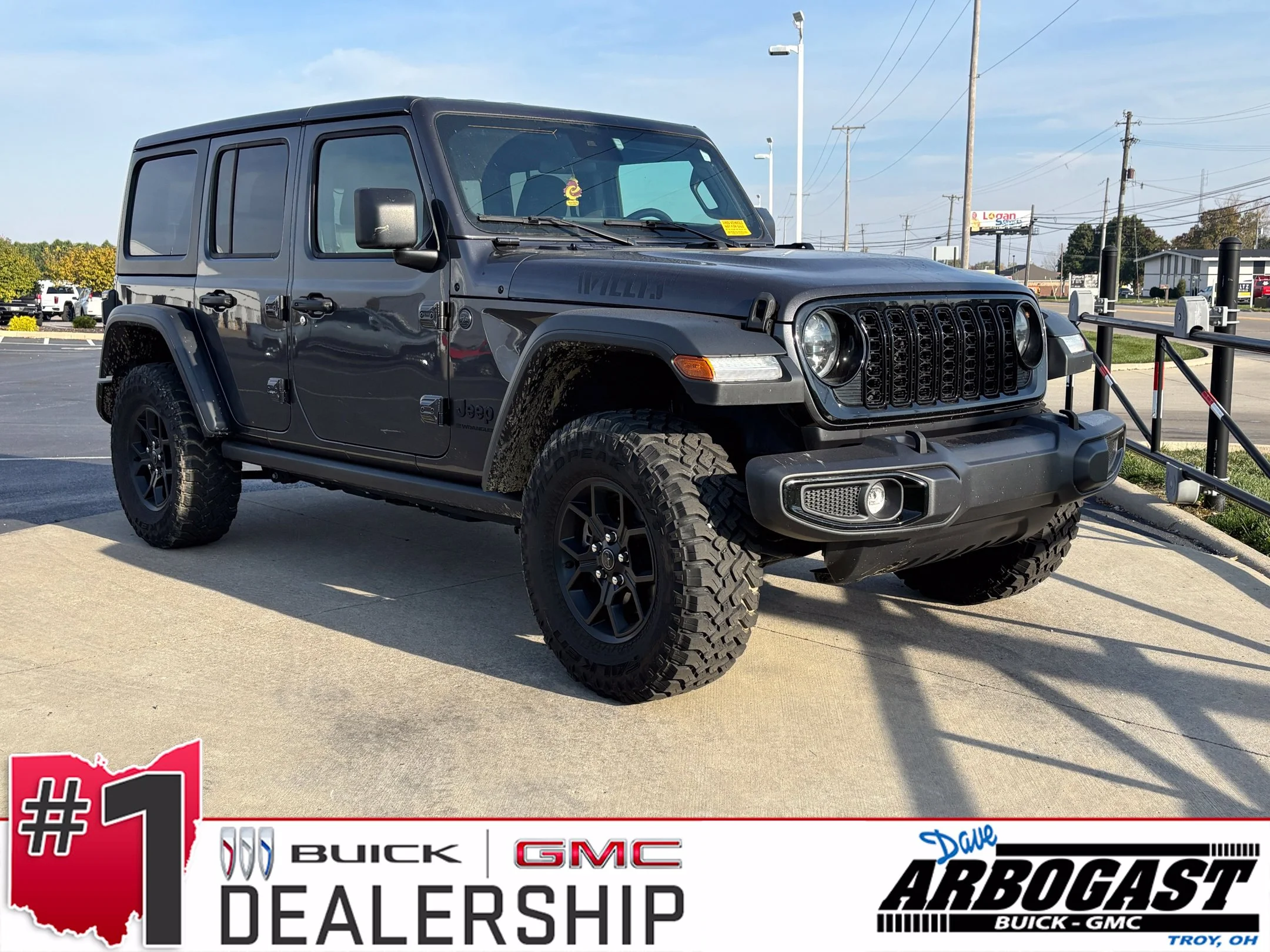 Used 2024 Granite Crystal Metallic Clearcoat Jeep Willys image 1