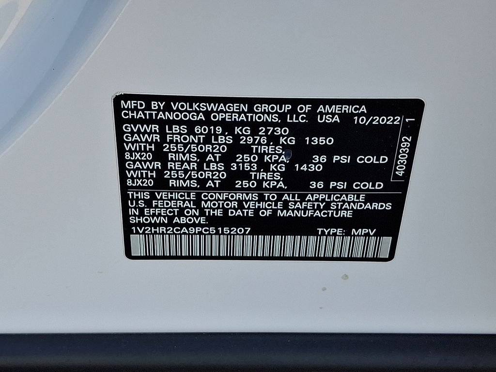 Certified Used 2023 White Volkswagen 3.6L V6 SE w/Technology image 29